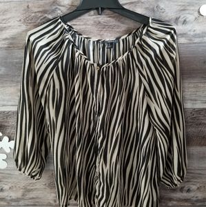❤⚘zebra flowy silky dressy blouse